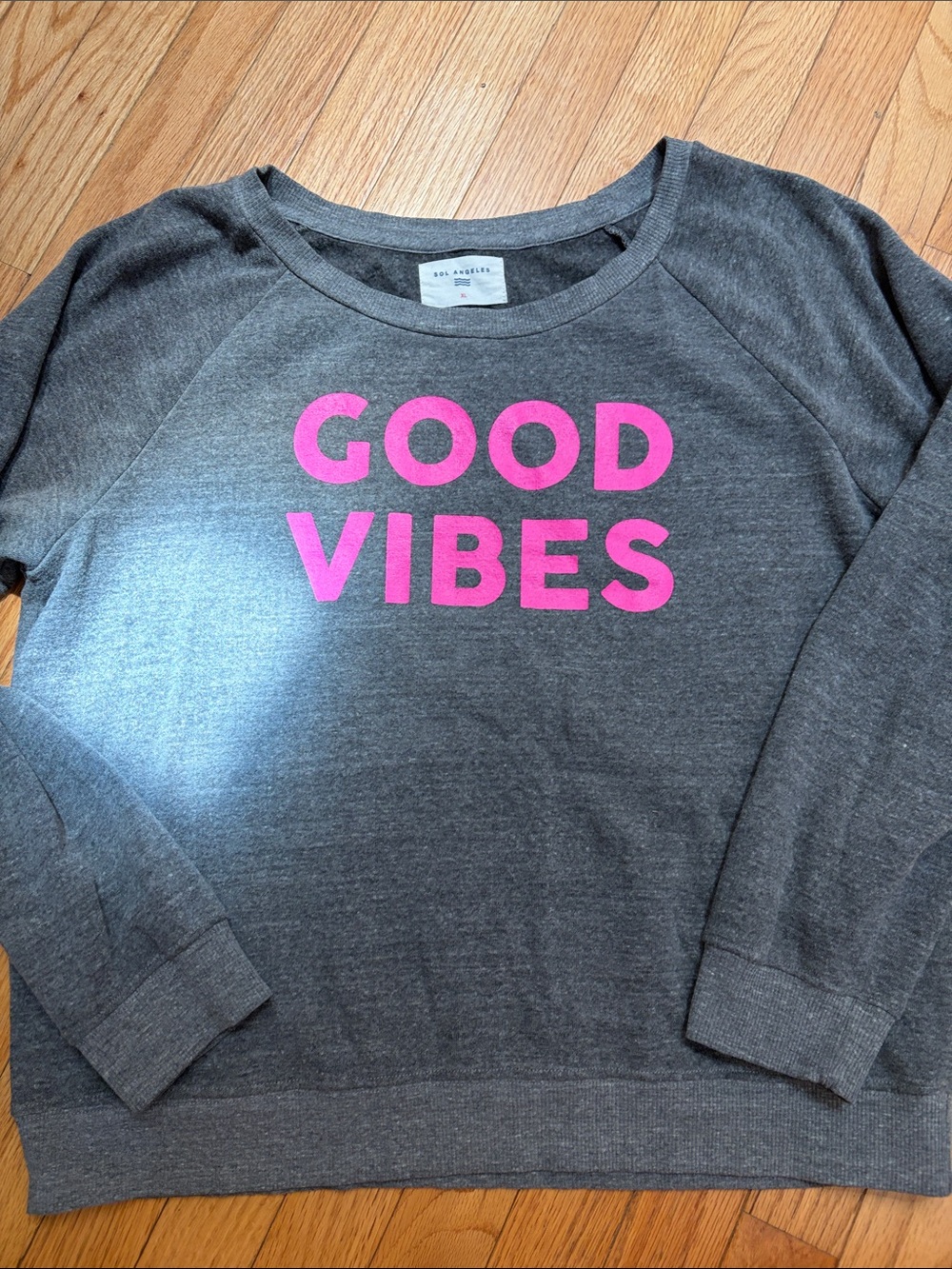 Sol Angeles Gray Crewneck Sweatshirt